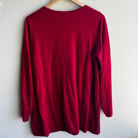 J. Jill red cotton sweater - Picture 4 of 4